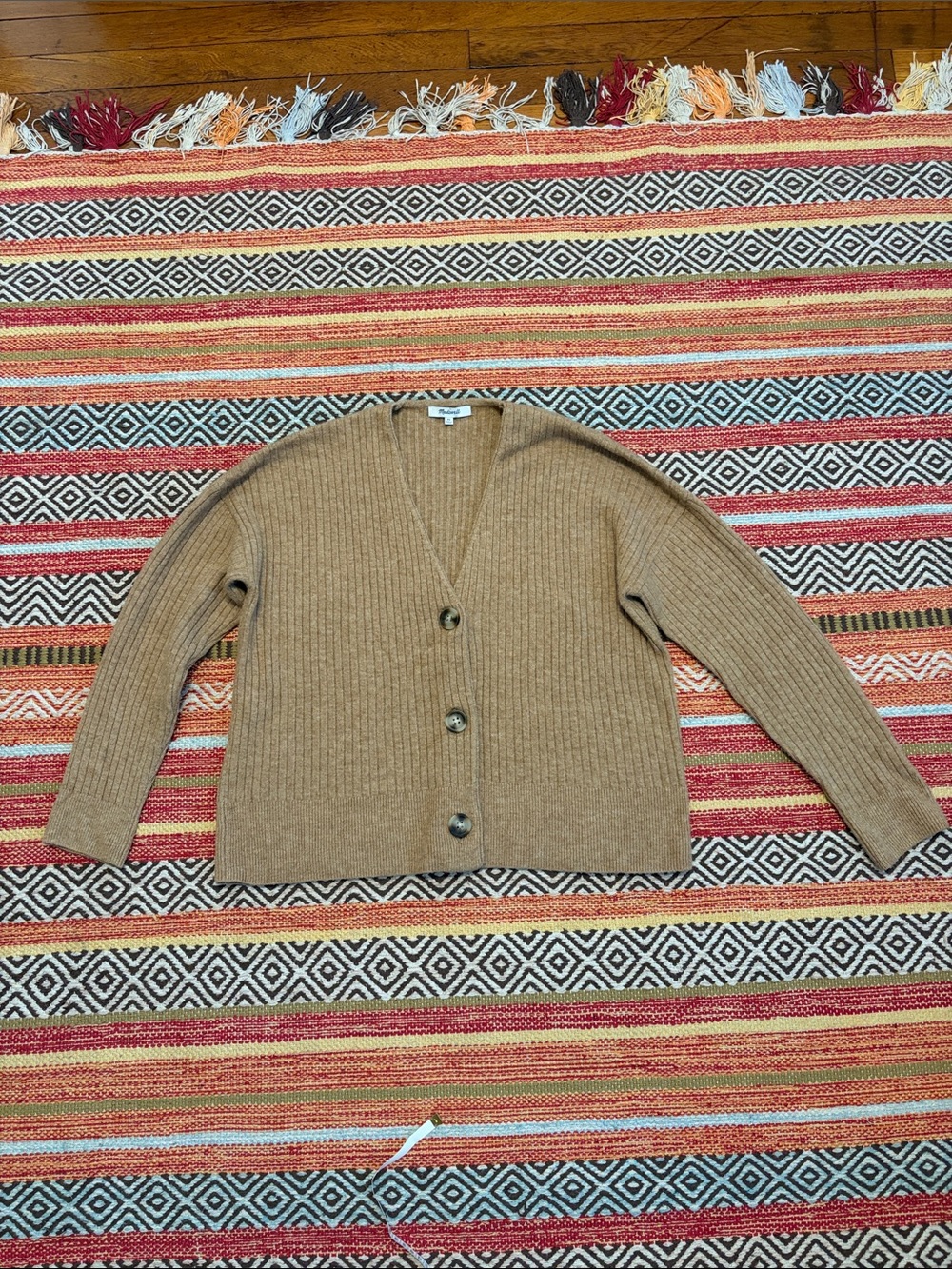 Madewell Button Cardigan - Camel size XS